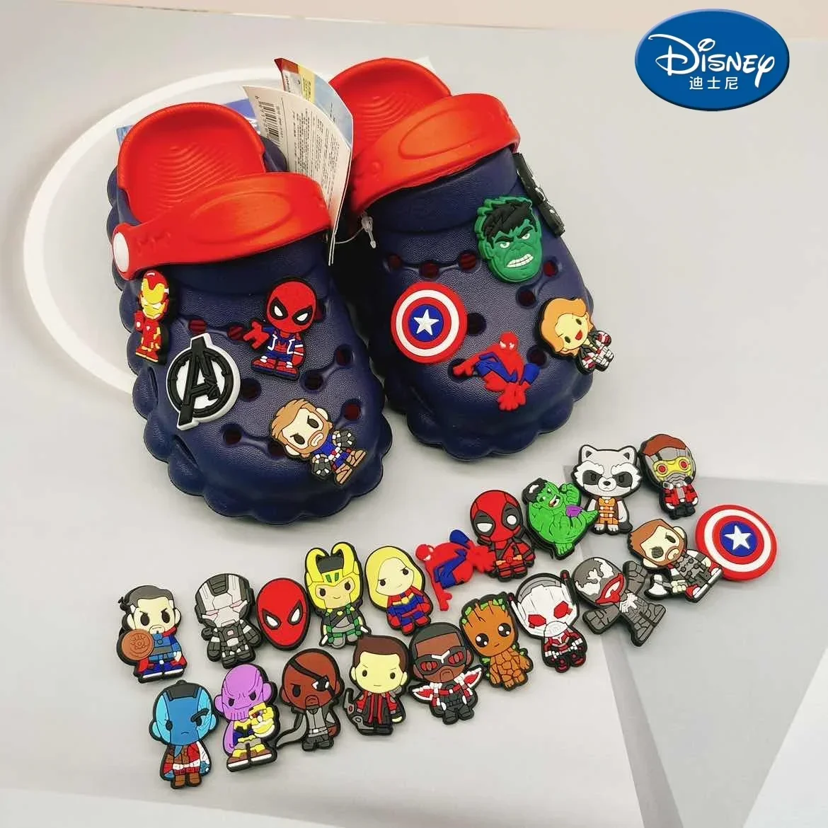 Marvel Super Hero Series Shoe Buckle Q Version DIY Croc Charms Accessories Sneakers Decoration Kids Party X-mas Birthday Gifts