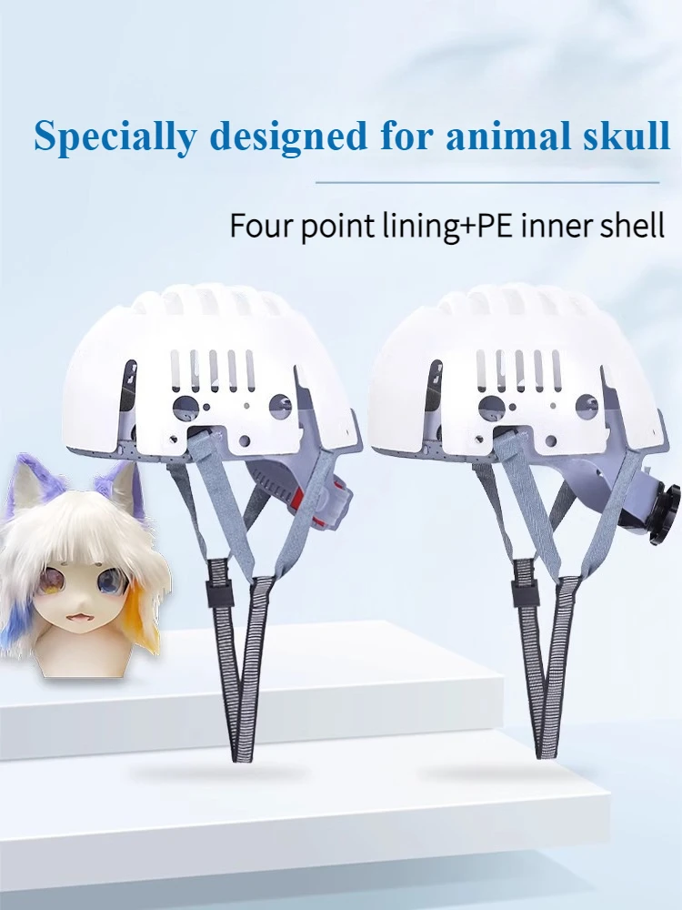 Skull Furry DIY Cosplay Internal Helmet Headwear Cosplay Woman Man Halloween Party Gift Comic-Con Disguise Fursuit Kigurumi 2