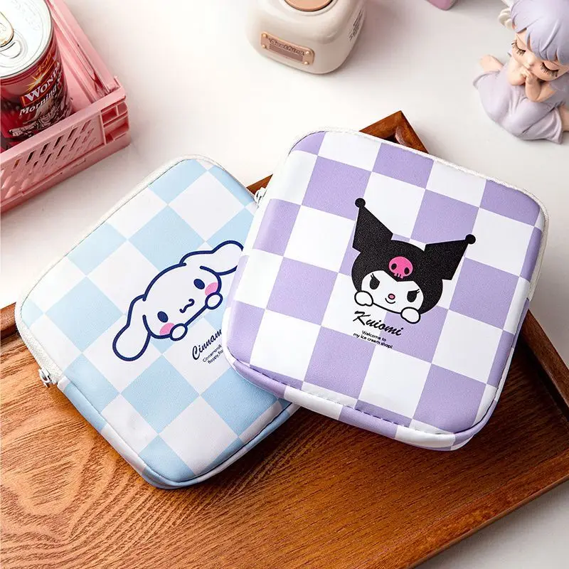 Cinnamoroll Kuromi Anime Kawaii Sanrio Portable Waterproof Handbag Cute Cartoon My Melody Tampon Storage Bag Gifts for Kids