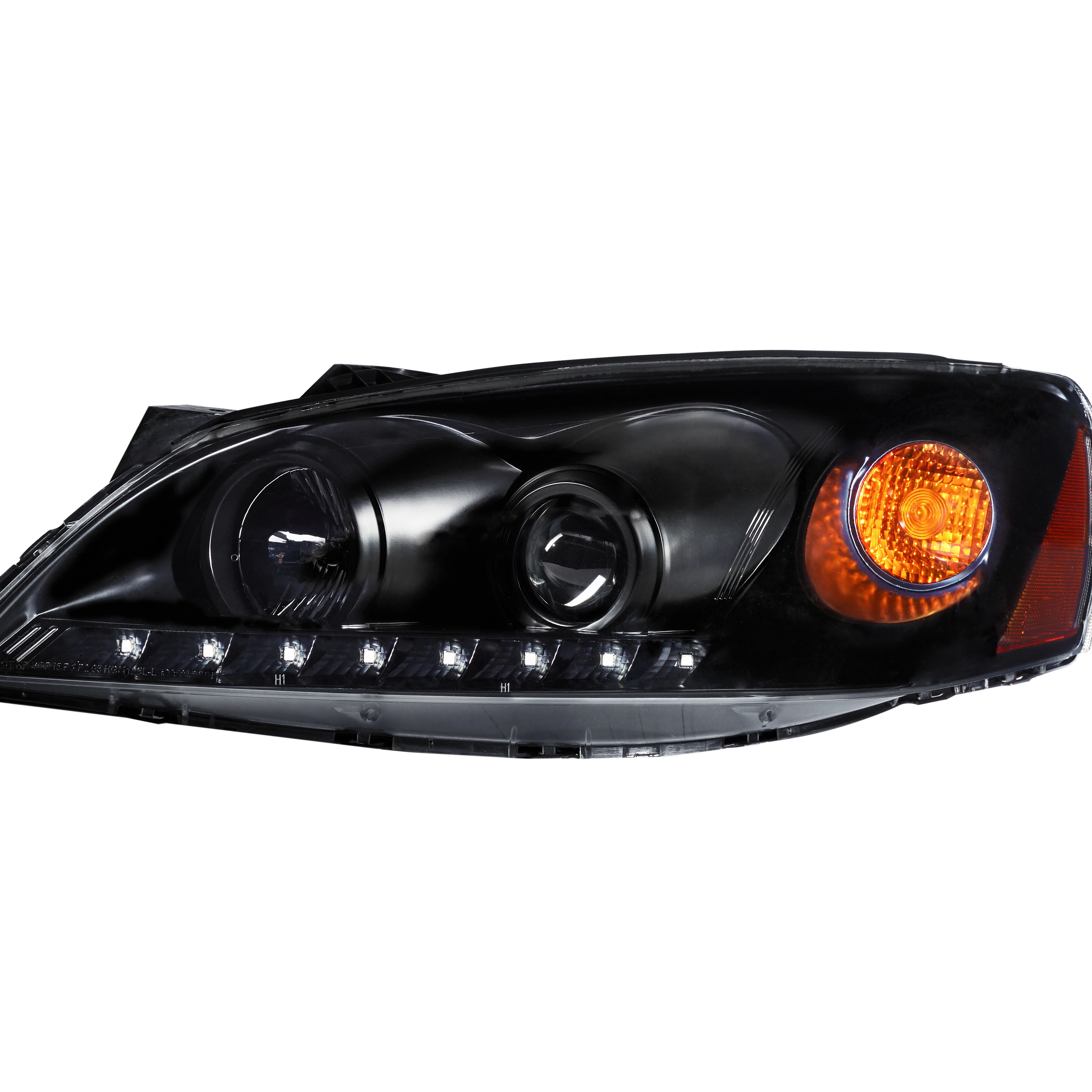 Hot-selling Front light Projector Headlights w/ LED Light Strip  FOR 2005-2010 Pontiac G6 (Black/Clear)