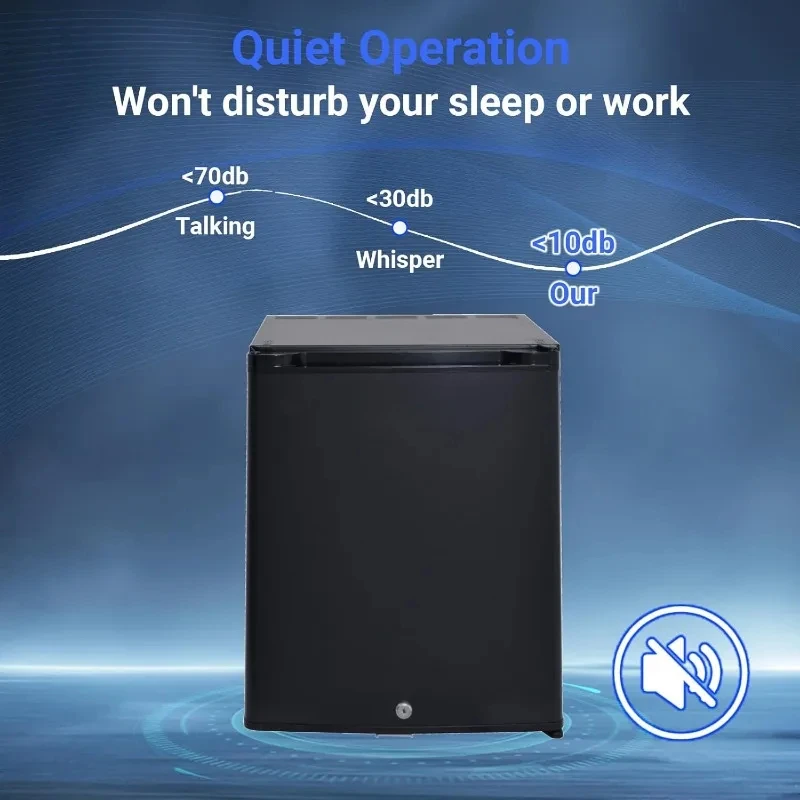 Compact Refrigerator, Small Absorption Refrigerators Cooler,Portable Fridges Bedroom, RV,Truck,Office, Dorm Lock Reversible Door