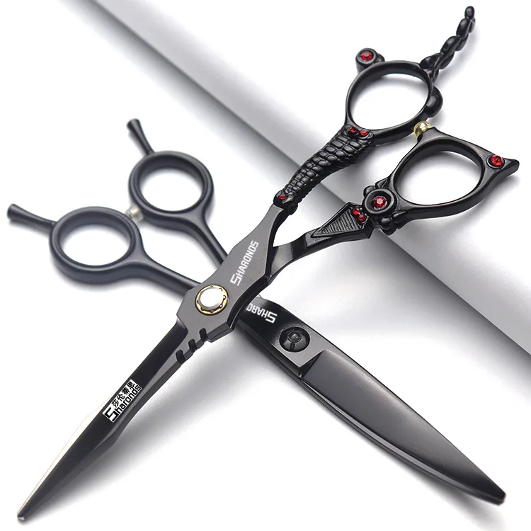 Genuine Barber Scissors Set Slim Bangs, Flat Shears, Tooth Shears, Curly Shears Set 6 Inches