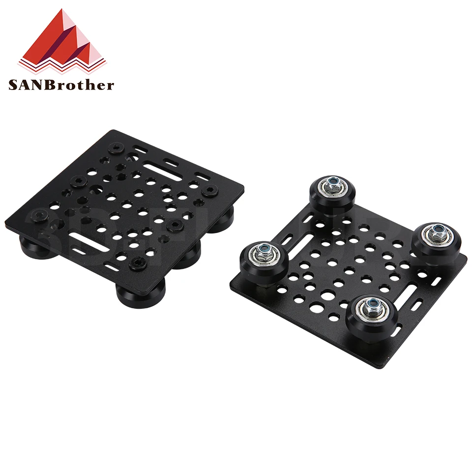 2040 V-Slot Gantry Set Aluminium 40-40mm Gantry Plate with VSlot Solid Wheel POM Kit for Profiles CNC Machine 3D Printer Part