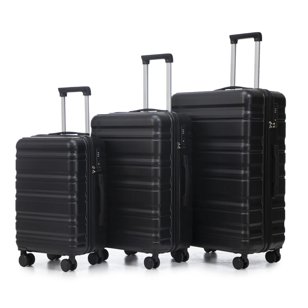 

YQXH HIFINE TOURIST 20"/24"/28" 3 pcs/set in ABS Spinner Wheel Luggage, Carry on Suitcase, Matching Color, TSA Combination Lock