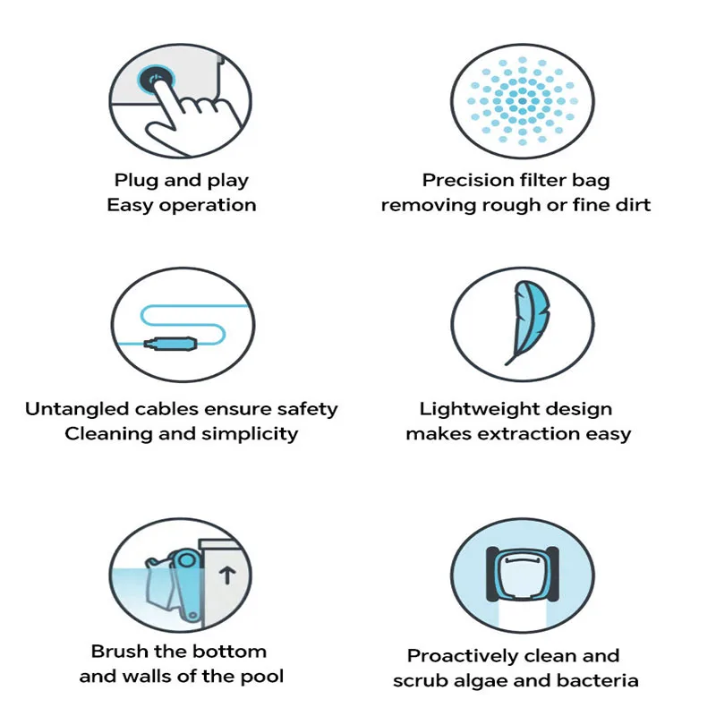 معدات التنظيف الأوتوماتيكية اللاسلكية عالية الجودة لشفط الأوساخ لحمام السباحة وبركة الأسماك