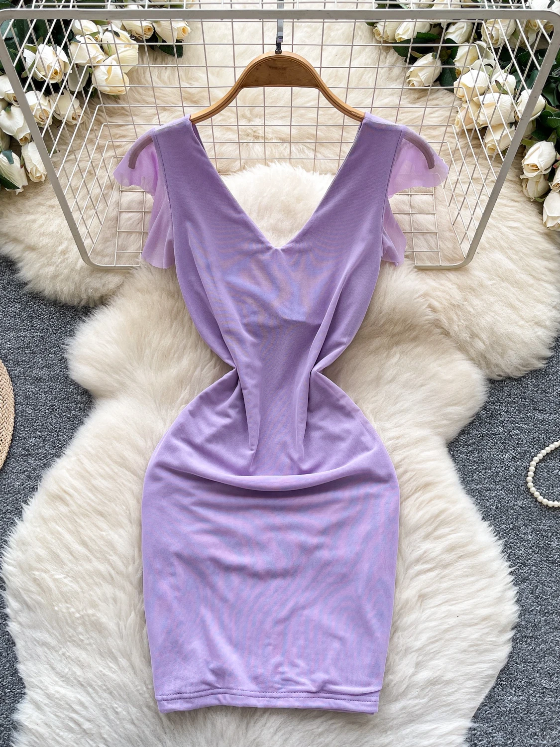 Pure Desire ature Cross V-ne Afslanken Me Wrap ort Dr Koreaanse Sle Hoge Taille A-lijn Zomer Sexy Dr voor Vrouwen