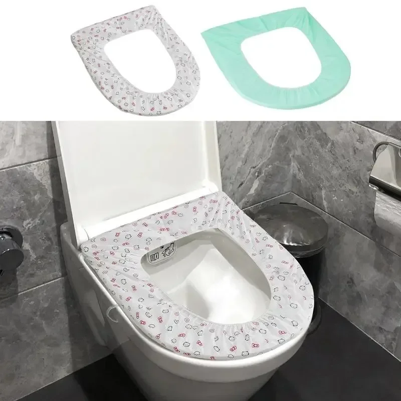 Toilet Seat Covers Waterproof Thick Toilet Seat Cushion Waterproof Elastic Seat Pad for Travel Toilets Public Toilet Hotel