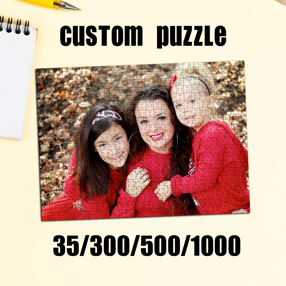 35/300/500/1000 Stück personalisiertes Familienpuzzle mit individuellem Foto. Gestalten Sie Ihr Puzzle, um ein einzigartiges Geschenk zu kreieren