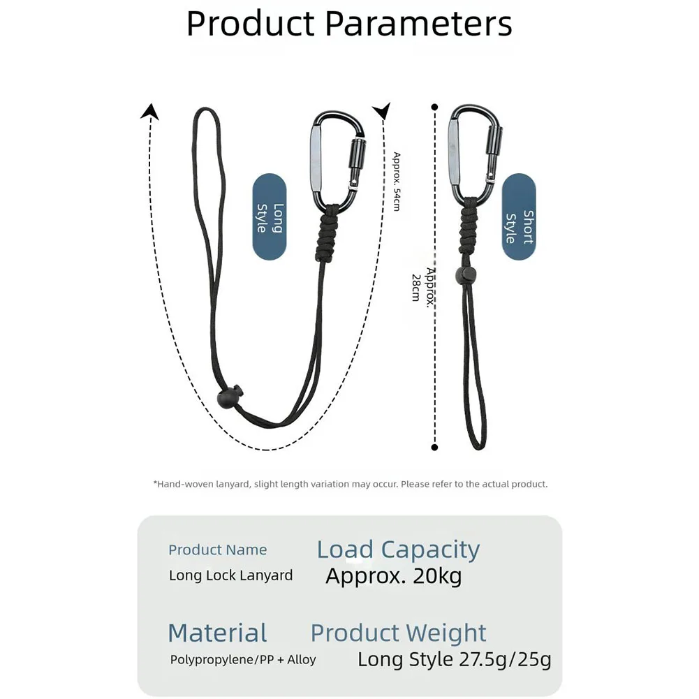 Lanyard With Hook For-Braided Wrist Keychain Strap Keys Wallets Adjust Cord Lock For-Braided Wrist Keychain Strap