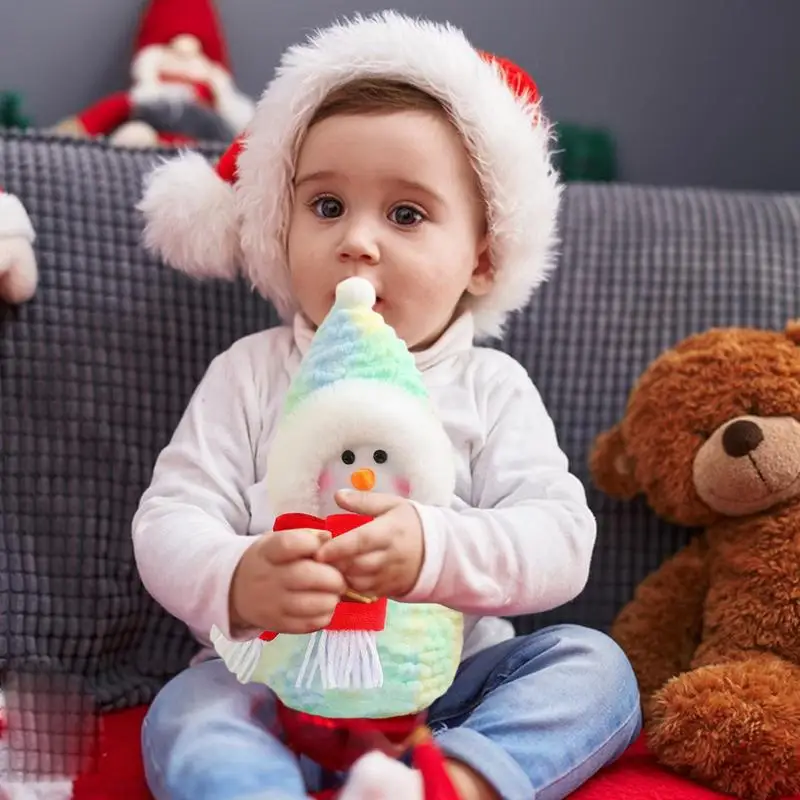 Boneco de neve boneca bonito macio natal boneco de neve brinquedos de pelúcia colorido natal boneco de neve simulação para crianças adultos meninas e meninos