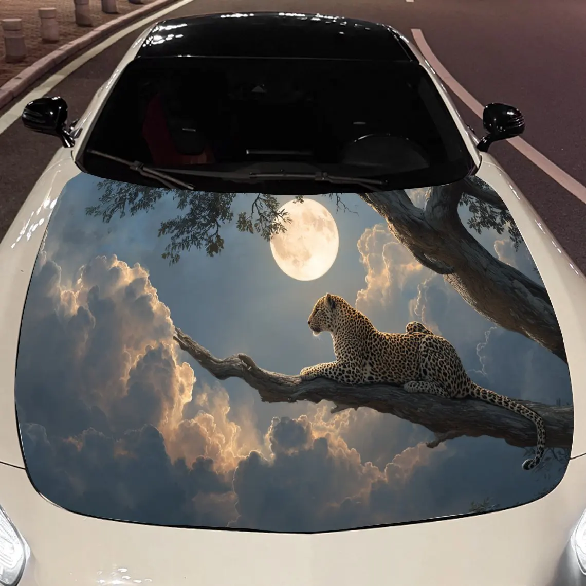 

Night cheetah print,car hood stickers,PVC waterproof Self adhesive car hood sticker,car hood decoration protection stickers,Auto