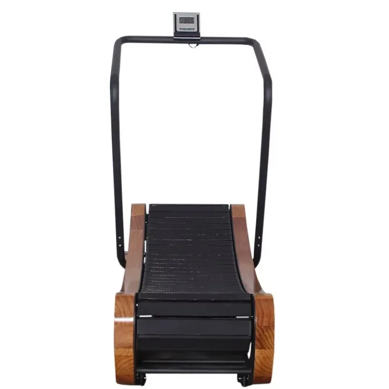 

Wooden Home Use Fitness Equipment Cardio Training Bodybuilding Mechanical Curved Treadmill