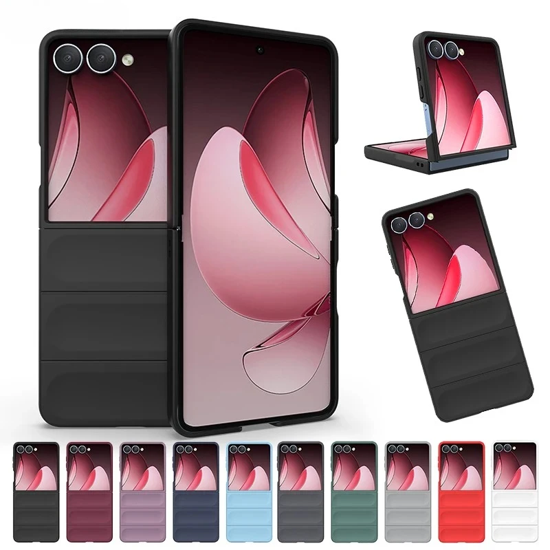 Liquid Soft Silicone Shockproof Matte Case for Samsung Galaxy Z Flip 8 7 6 5 4 3 ZFlip7 ZFlip6 Anti-Slip Armor Protective Cover