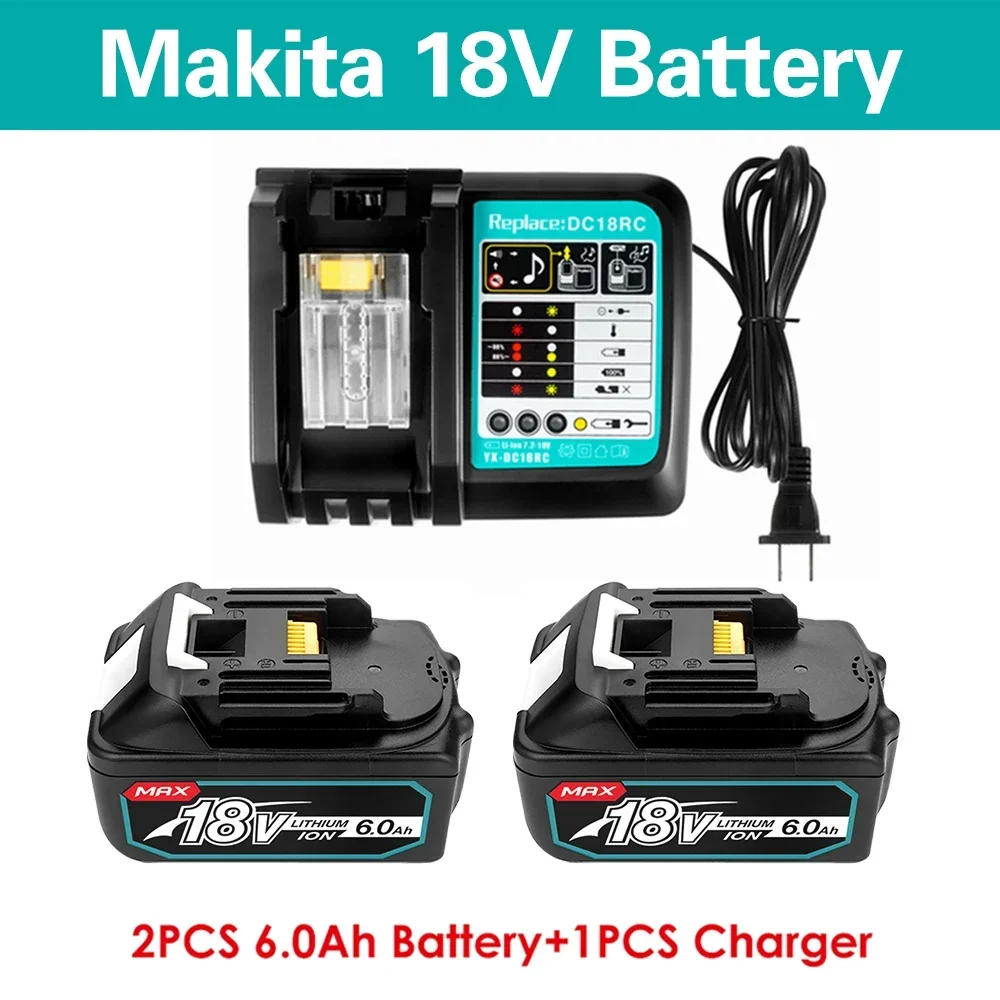 

New BL1860 18650 Rechargeable Battery 18V 6.0Ah Lithium ion for Makita 18v Battery BL1840 BL1850 BL1830 BL1860B LXT Power Tool