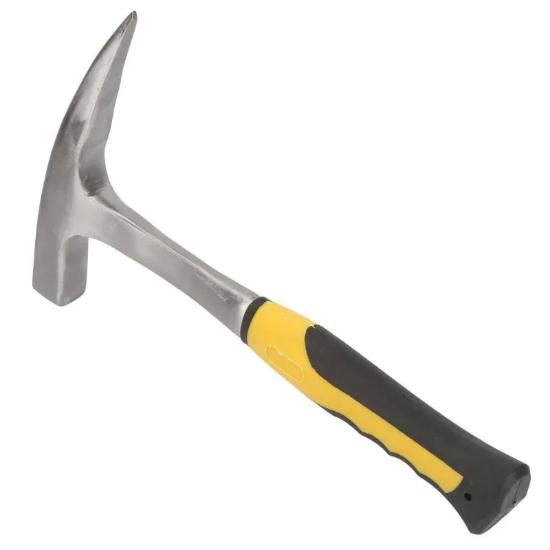 804g Geological Hammer with Pointed Tip & Rubber Handle Grip, for Geological Study, Mining,  Prospecting,Masonry Related