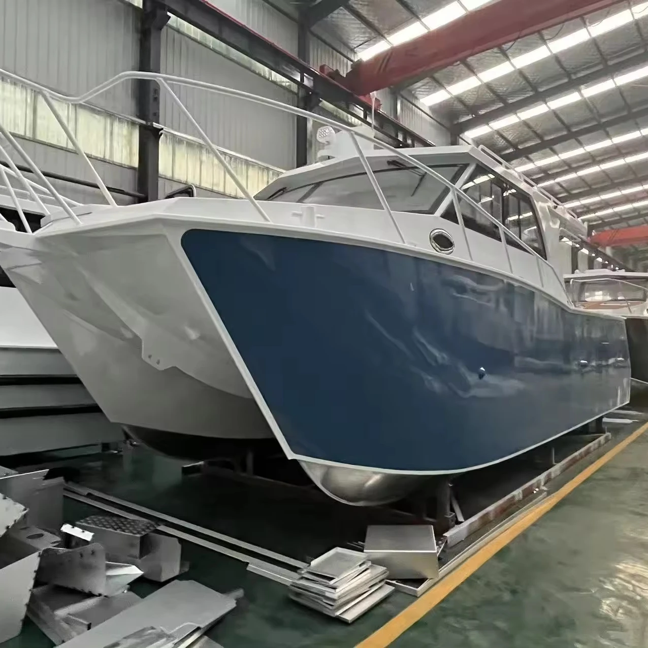 catamaran electric boat yacht luxury boat cabin cruiser aluminium catamaran fishing boat china factory customized