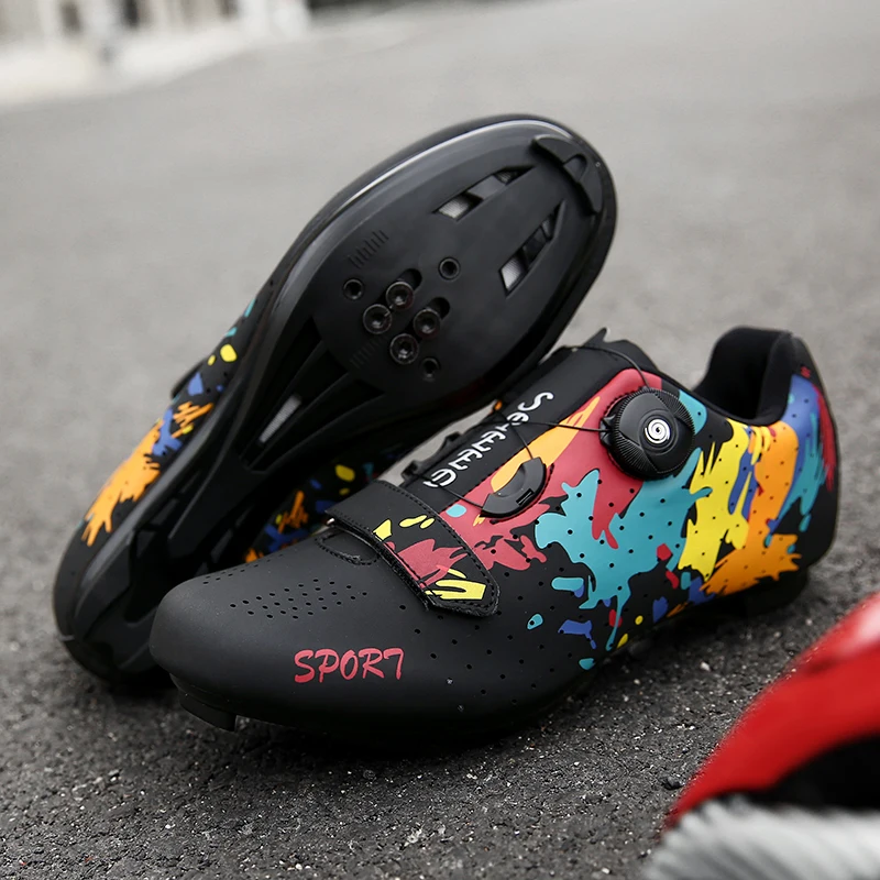 2023 MTB obuwie rowerowe męskie obuwie górskie wyścigowe kolarstwo szosowe płaska łechtaczka Sneaker damski Dirt Speed Route rower Spd