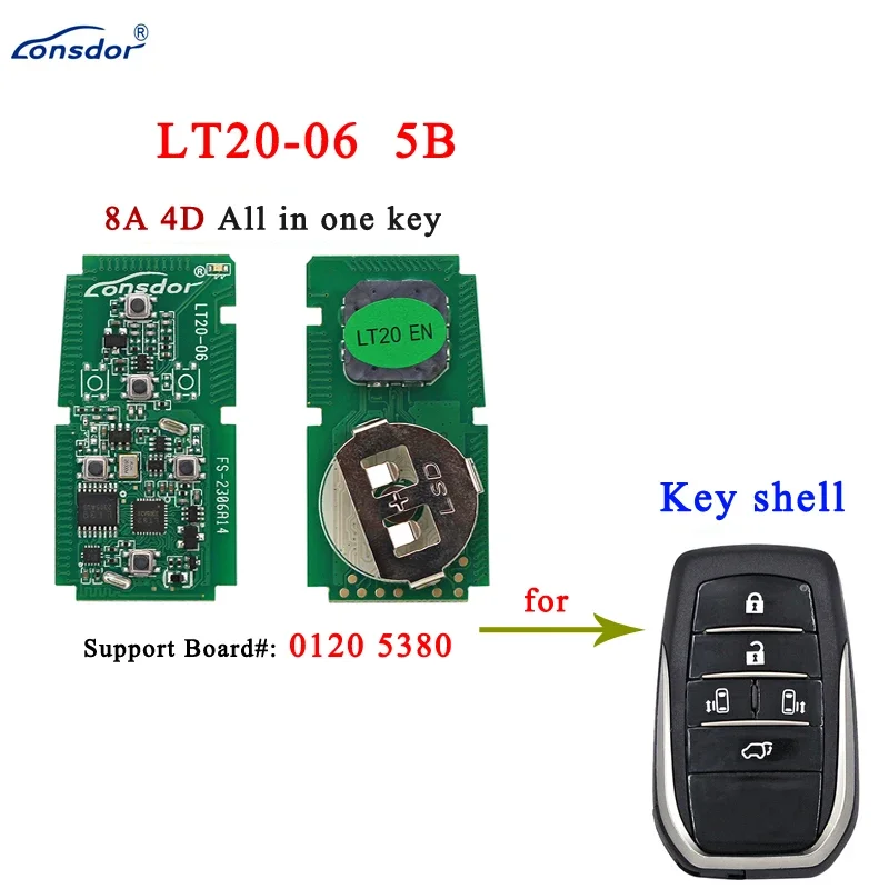 Lonsdor-toyotaおよびlexus用のスマートキー、pcb 8a plus 4d、k518