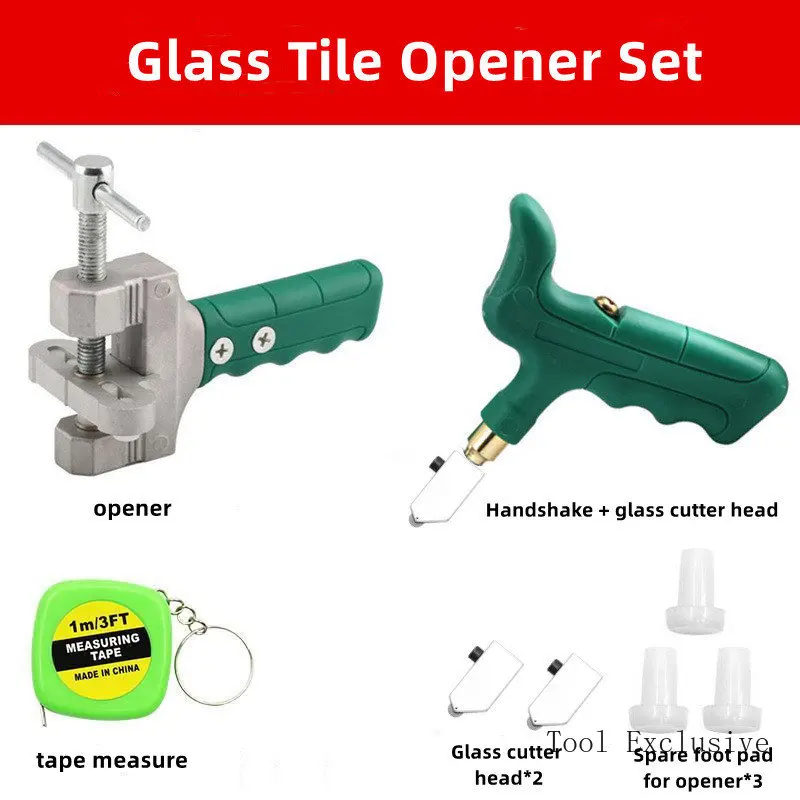 Tile Boundary Opener Hand-Held Portable Glass Tile Cutter Set For Cutting Glass Knife Diamond Tile Cutter Scratch Thick Glass