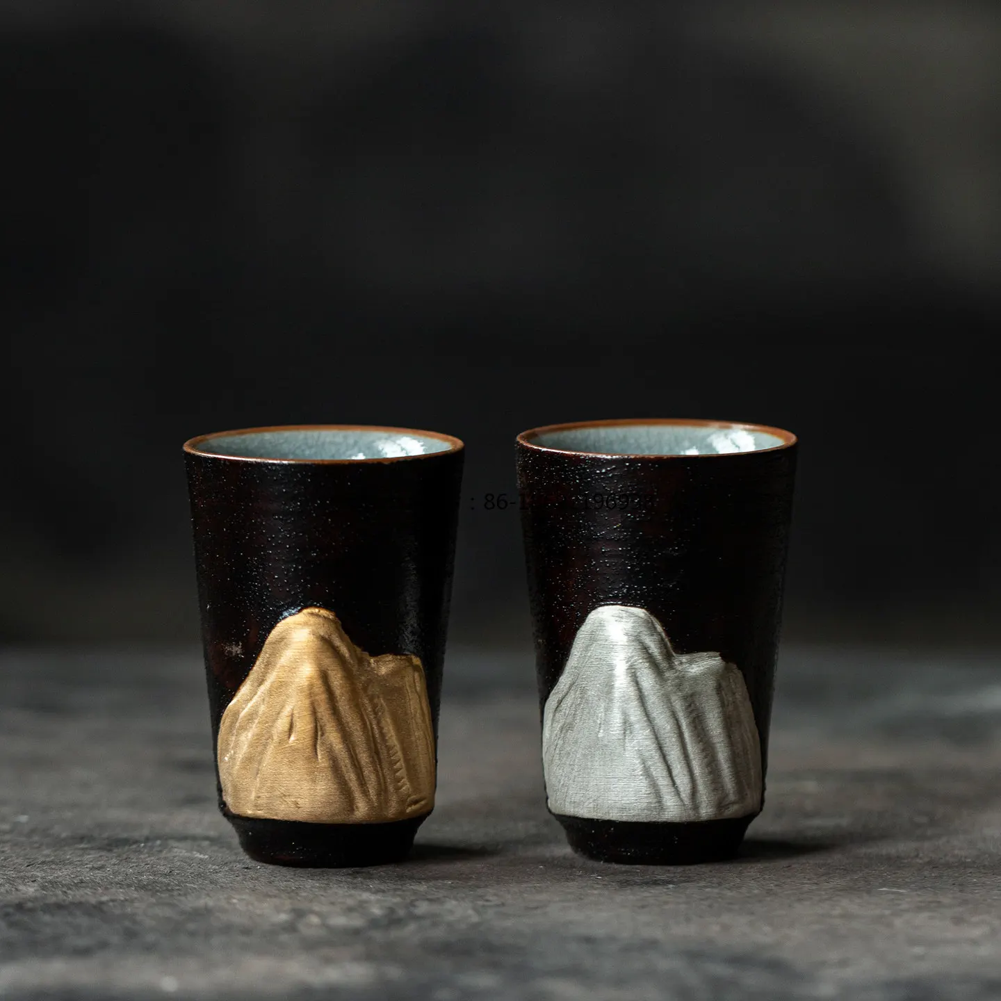 Ceramic Gilt Silver Master Cup Personal High-end Special Teacup Exquisite Single Cup Tea Tasting Kung Fu Tea Set