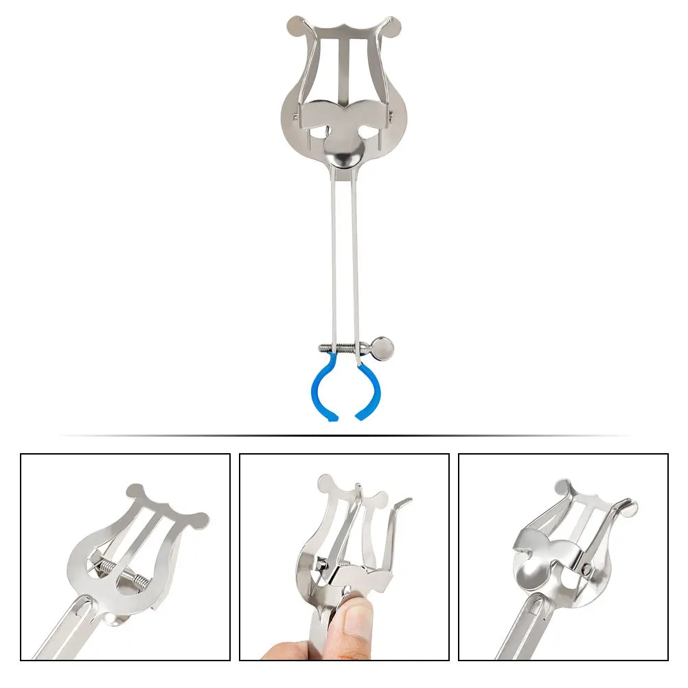 

1Pcs Silver Folding Music Stand Portable Trumpet Sheet Music Holder Stable Non-Slip for Band Performance Practice