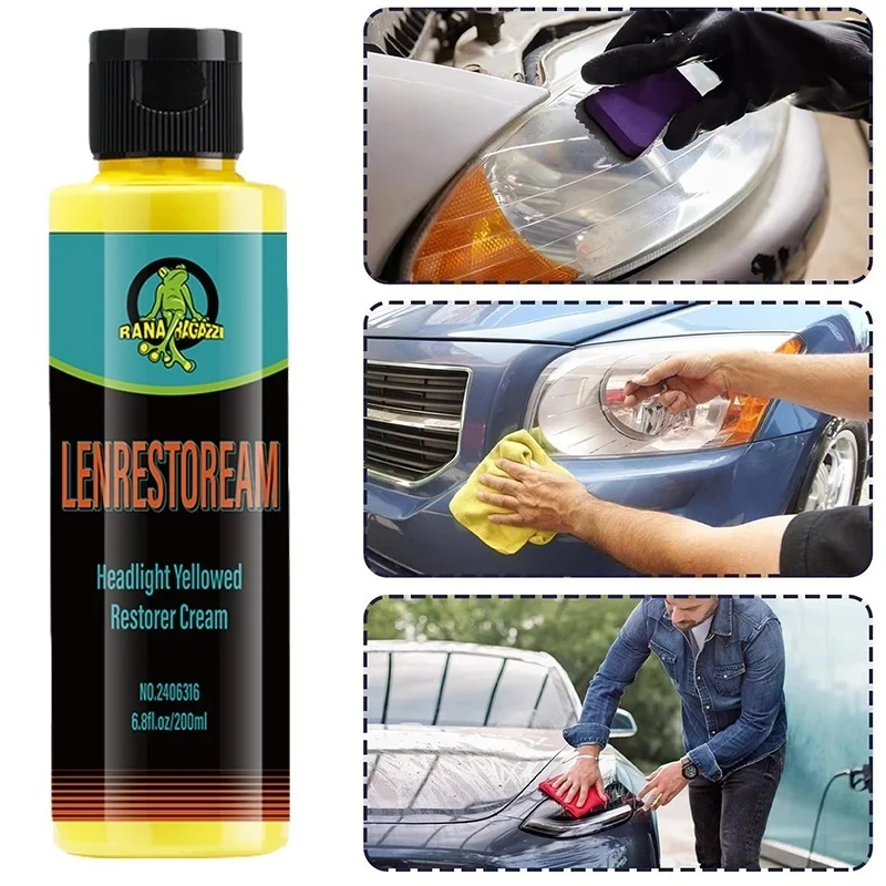 Car Headlight Restoration Polishing Kits Remove Oxidation Yellowing Restore Clarity Auto Headlamp Scratch Remove Polish Care Kit