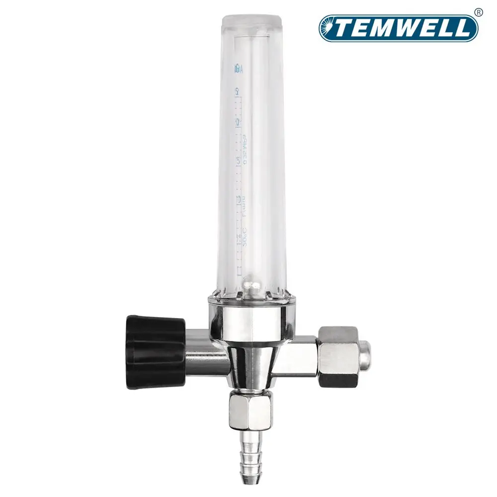 G3/8 Thread 6mm Barb Argon Ar CO2 Gas Flow Meter Ar Welding Regulator 0.35 MP