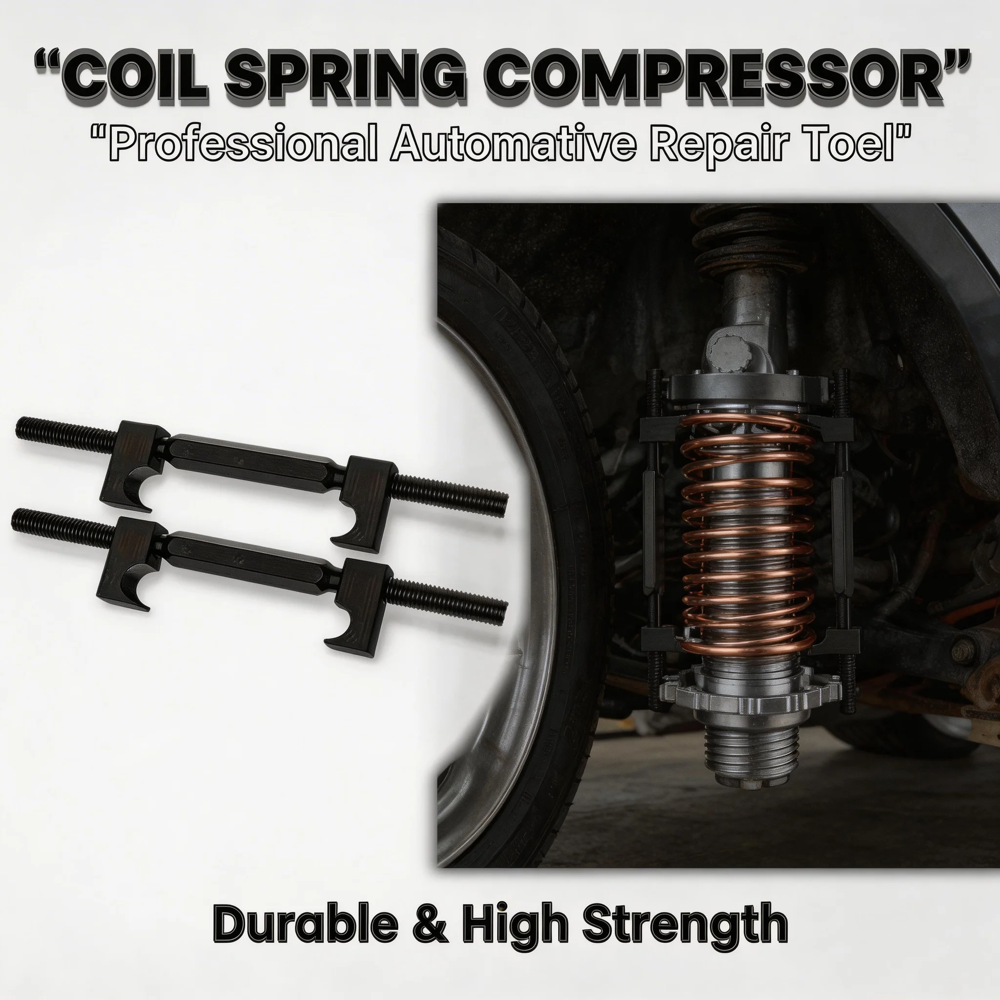 

2Pcs Heavy Spring Compression Tool for Motorcycle Car Vehicle Engine Maintenance Removal Installation of Suspension Springs