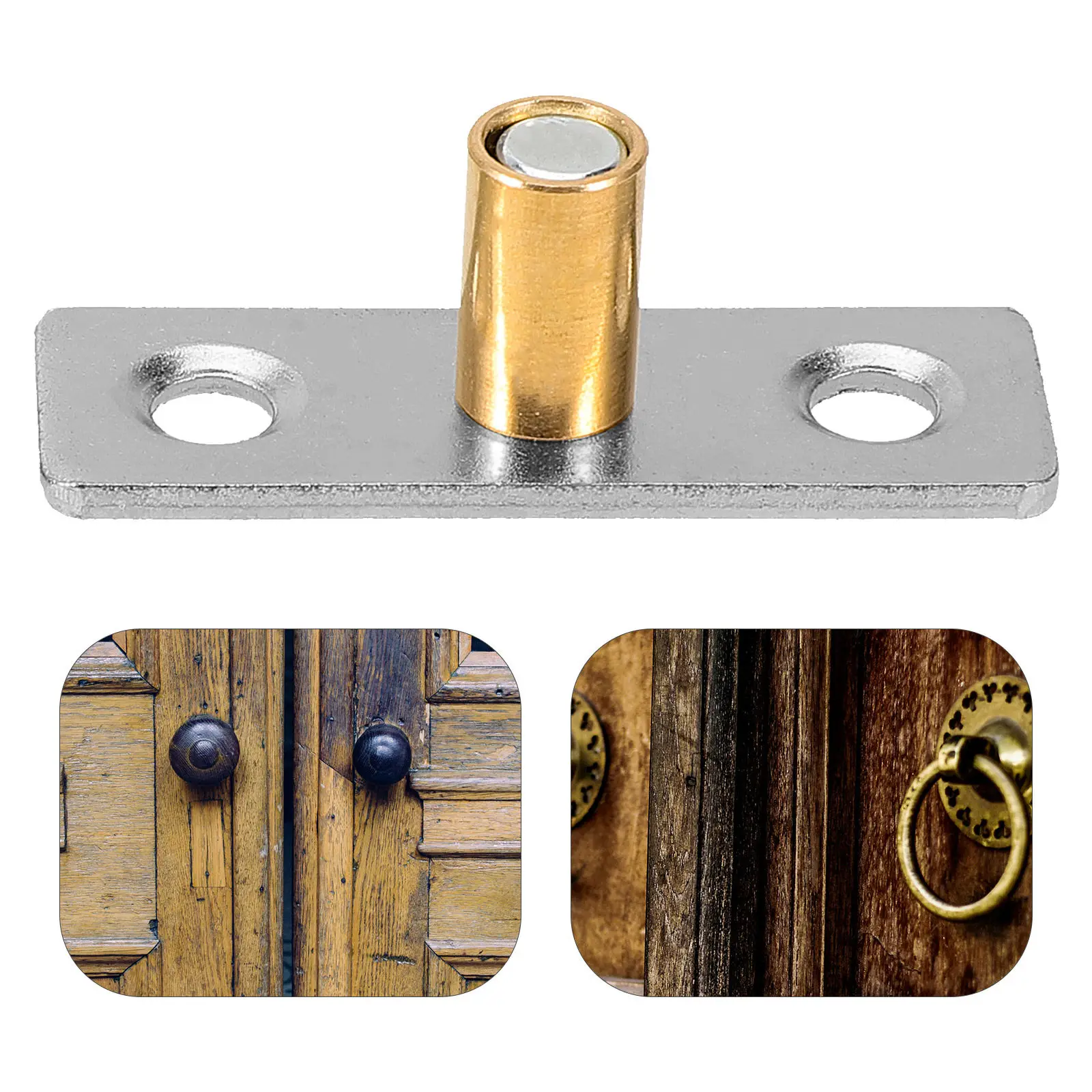 2Pcs Sliding Door Floor Guide Barn Door Bottom Track Heavy Duty Metal Roller for Cabinets Closets Smooth Quiet Operation