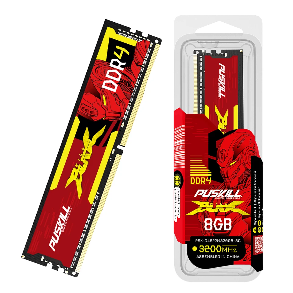 PUSKILL Desktop DDR4 Memoria RAM 32GB 16GB 8GB 3200MHz 2666MHz 1.2