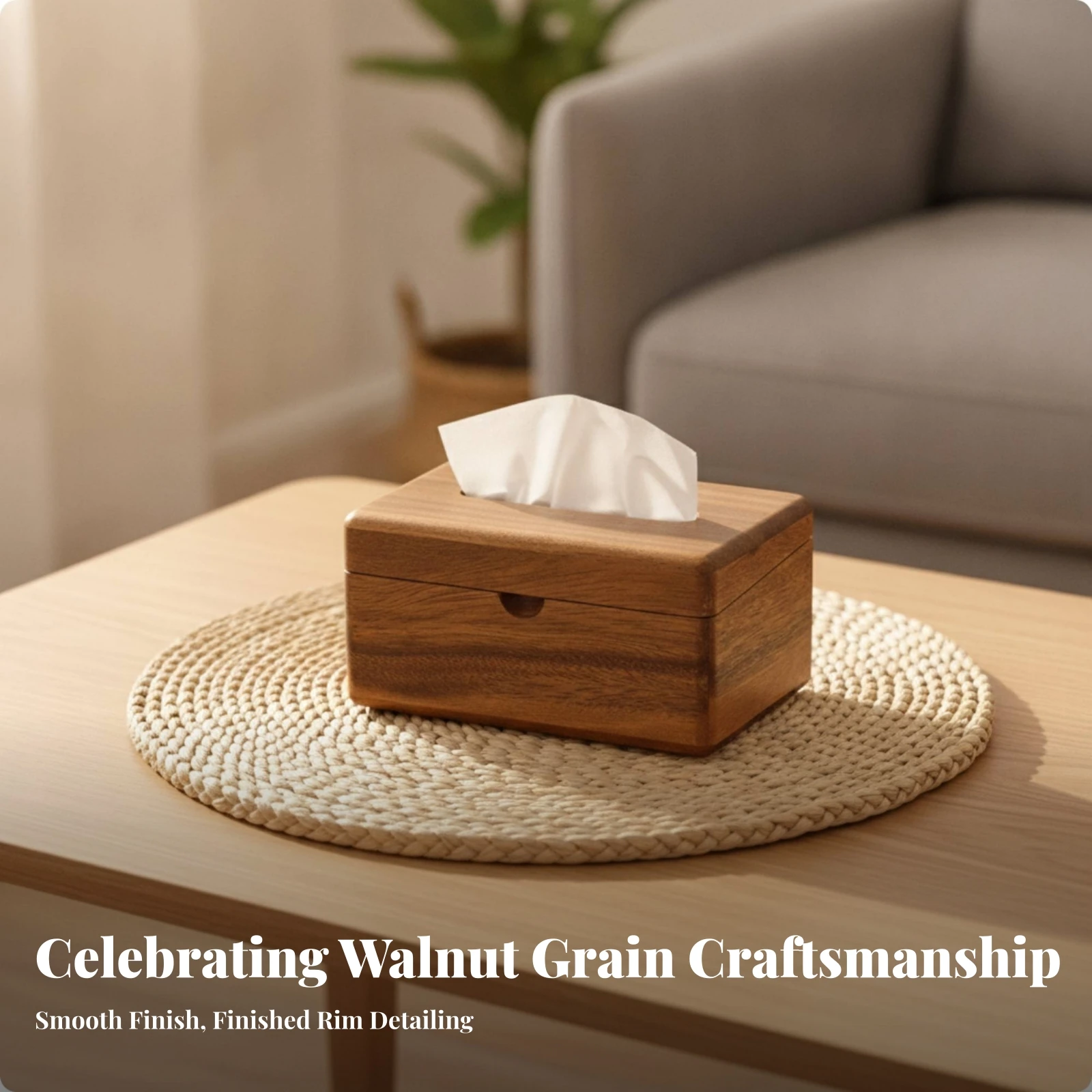 Tissue Box Decorative Tissue Box with Flip-Open Lid Dispenser Easy to Refill Container Long-Lasting for Living Room, Bathroom