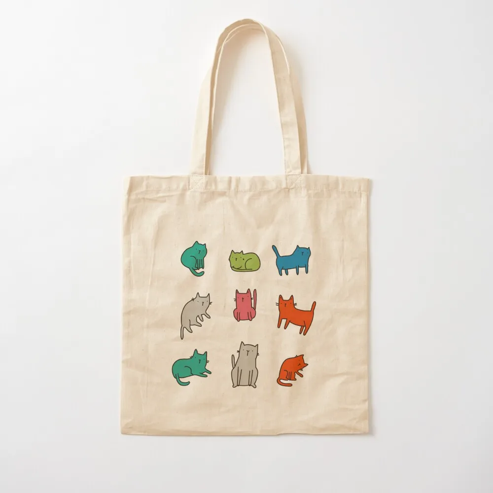 

Cool Cats. Funny cute colorful pet design. Tote Bag sacs de shopping Women's bag Canvas Tote Bag