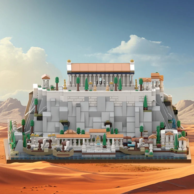 MOC Greece Temple Greece Acropolls of Athens Buildings Sets Parthenon Amphitheatre Building Blocks Model Gift for Adults Kids