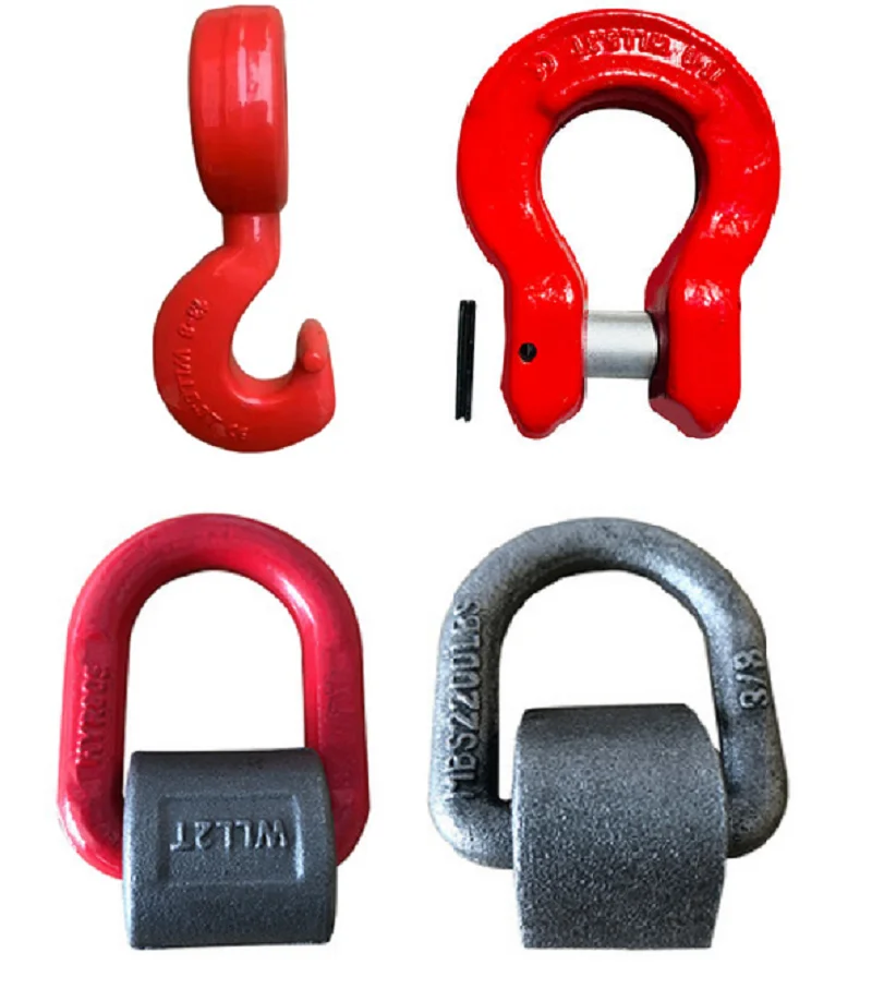 1.12T-8T G80 omega link D lifting point welded soldering on pivoting D link forged twist eye choke hook