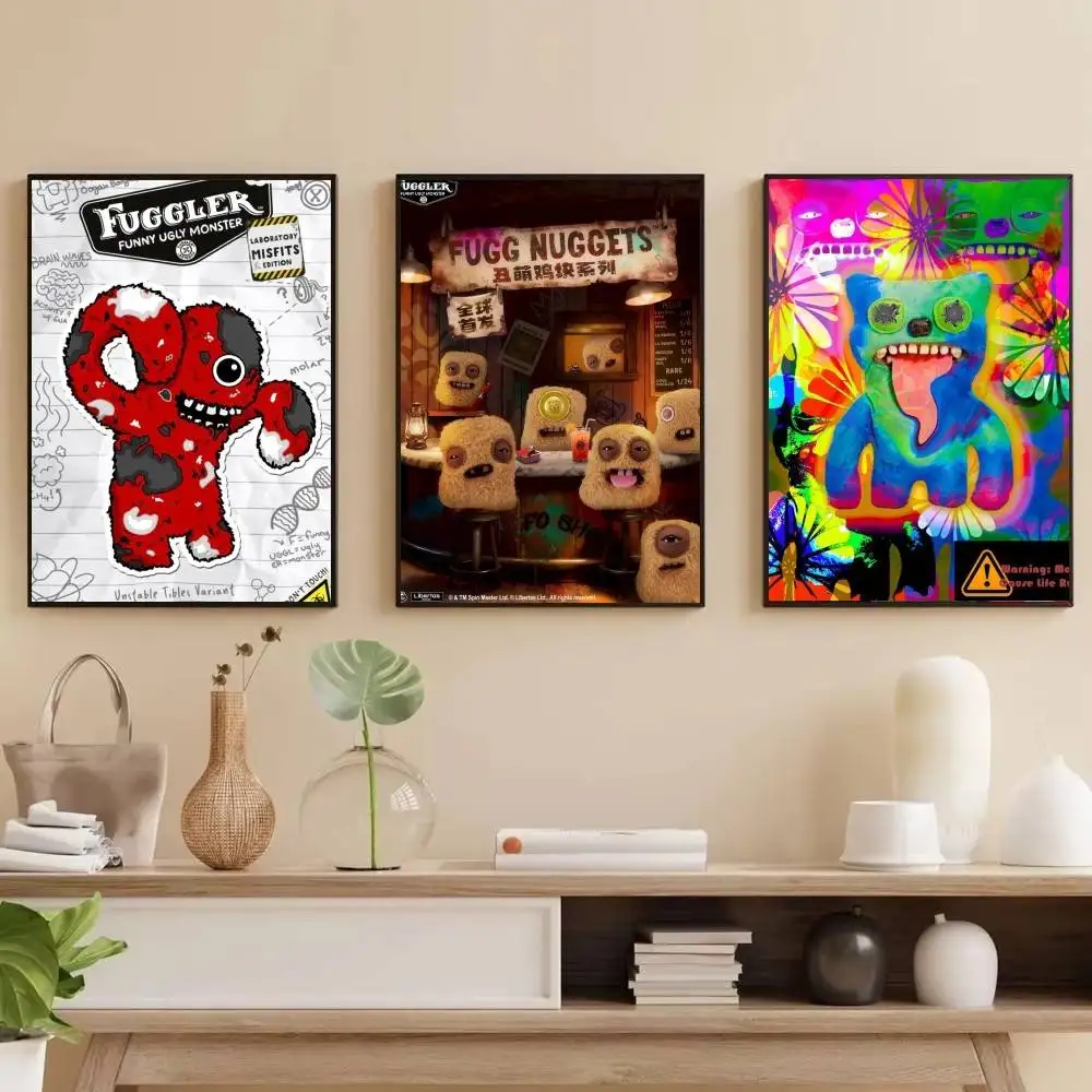HOT monster Fuggler    Anime Posters Sticky Whitepaper Sticker DIY Room Bar Cafe Kawaii Room Decor