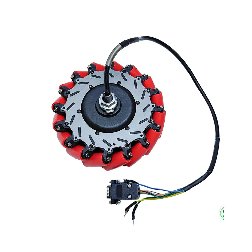 

48v 180w 220rpm 7nm 154mm Brushless Mecanum Wheel Motor with Encoder