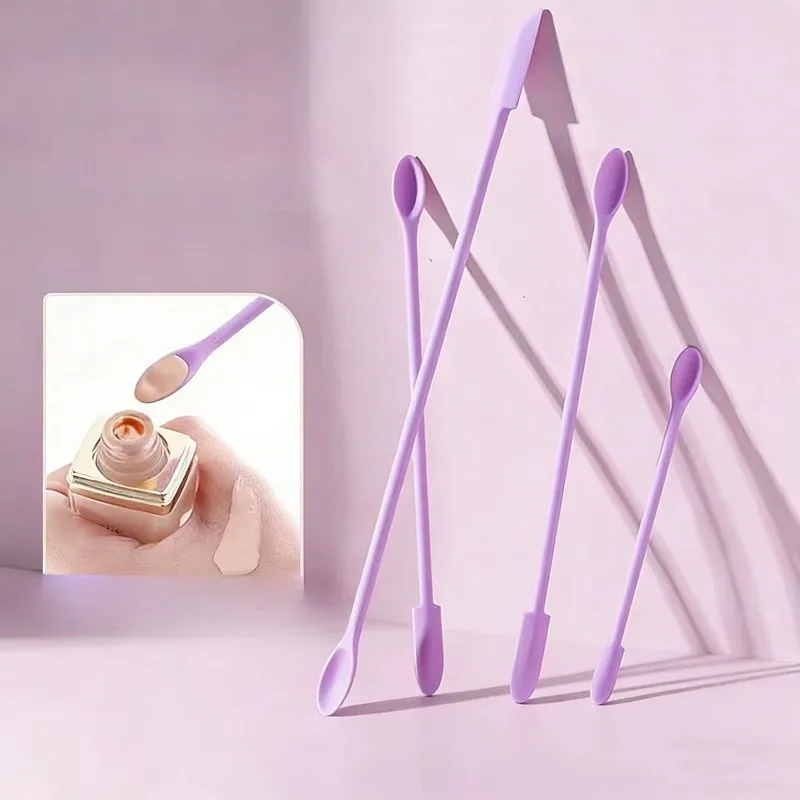 Multi-size Cosmetic Spatula 3Pcs Set Black Foundation Scraper Get Last Drop from Cream Bottle