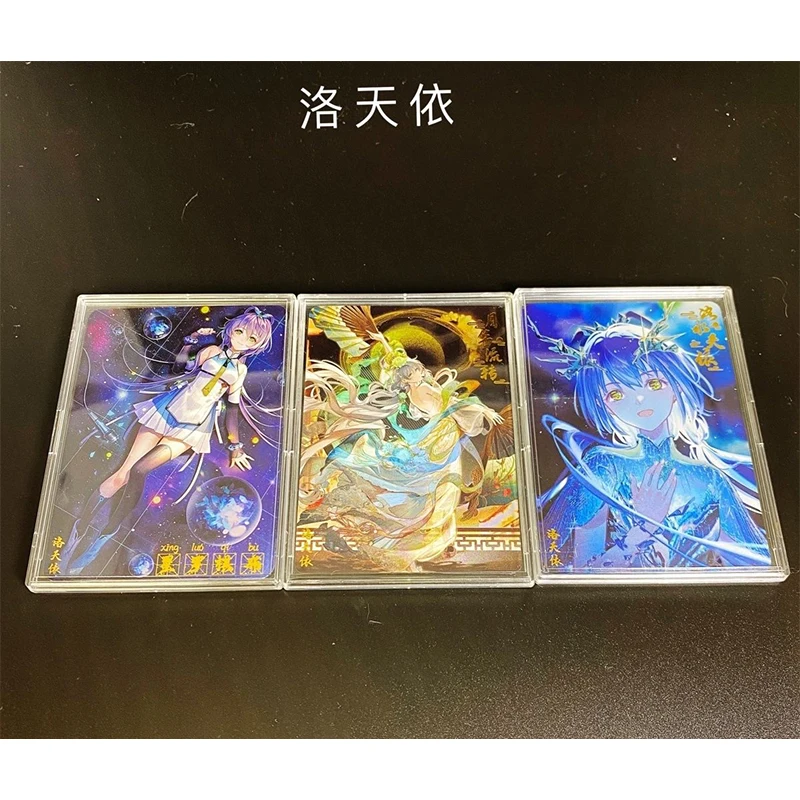 Luo Tianyi Anime Characters Loli Beauty Singer Star DIY Homemade Bronzing Game Toys Collection Card Christmas Birthday Gift