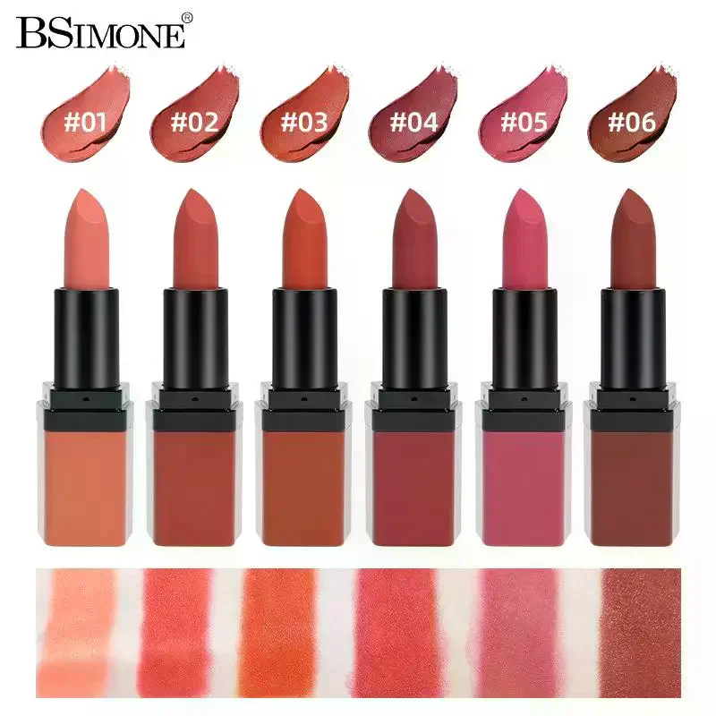 BSIMONE 3.5g Multi-Color Moisturizing Niche Non-Stick Cup Not Easy To Fade Long-Lasting Color Lipstick Matte Lip Gloss