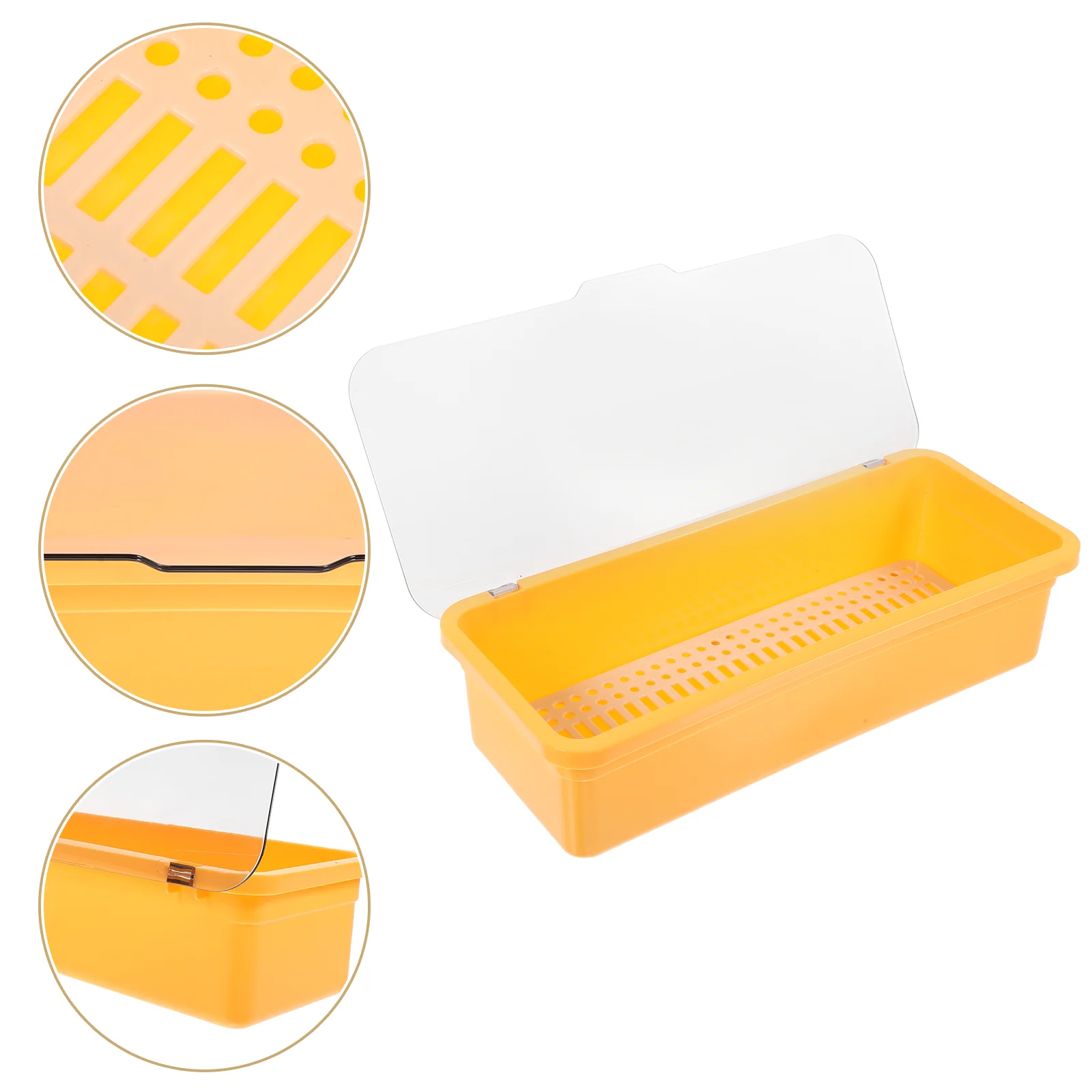 

Cutlery Storage Box Silverware Drawer Organizer Cover Countertop Tray Trays Simple and Stylish