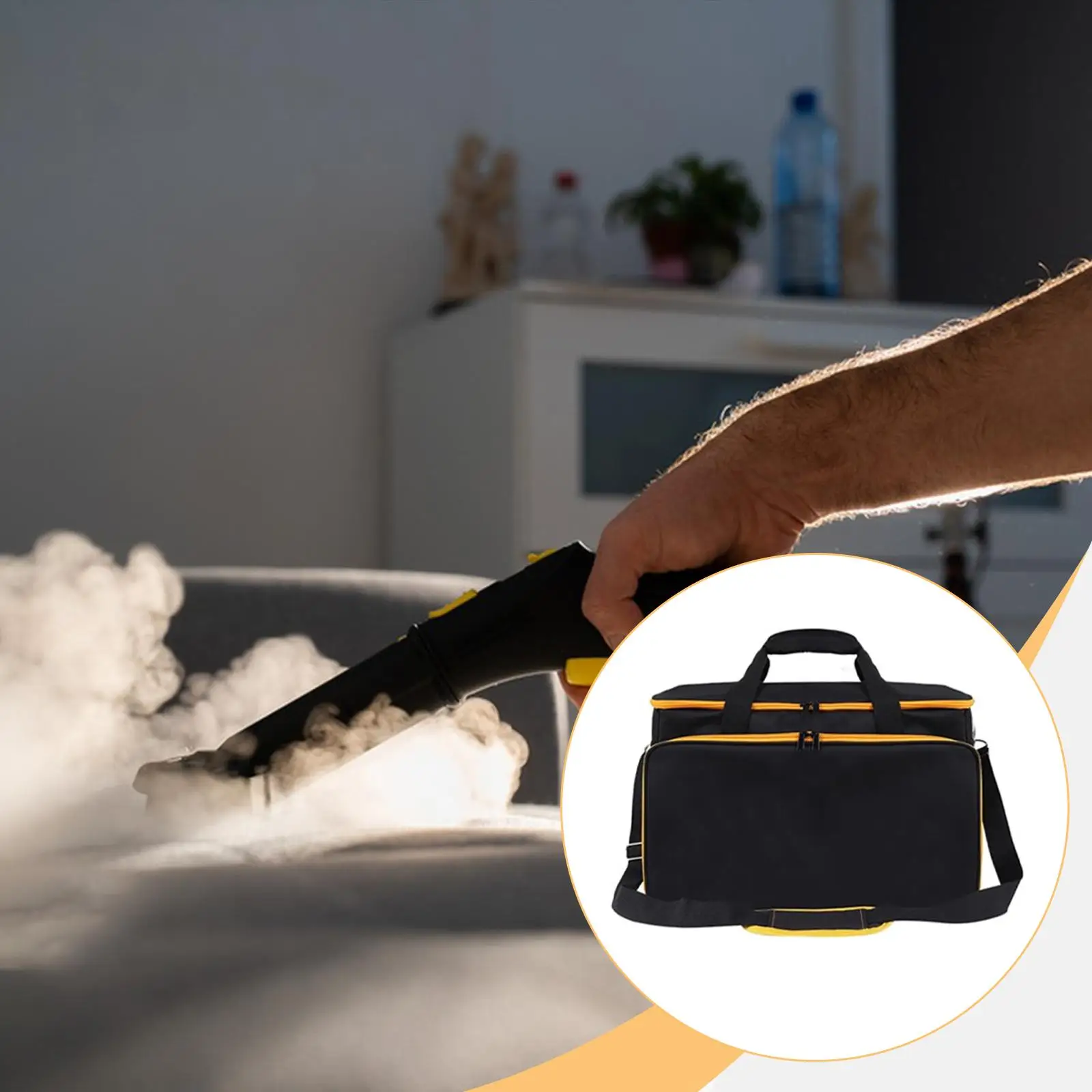 Floor Steamer Carrier Storage Bag with Multiple Pockets Portable Organizer Protective Cover
