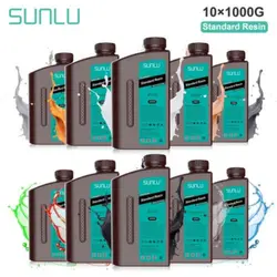 SUNLU-resina UV estándar de 405nm, Material para impresora 3D LCD, fácil de imprimir, buena precisión, envío gratis, 10kg