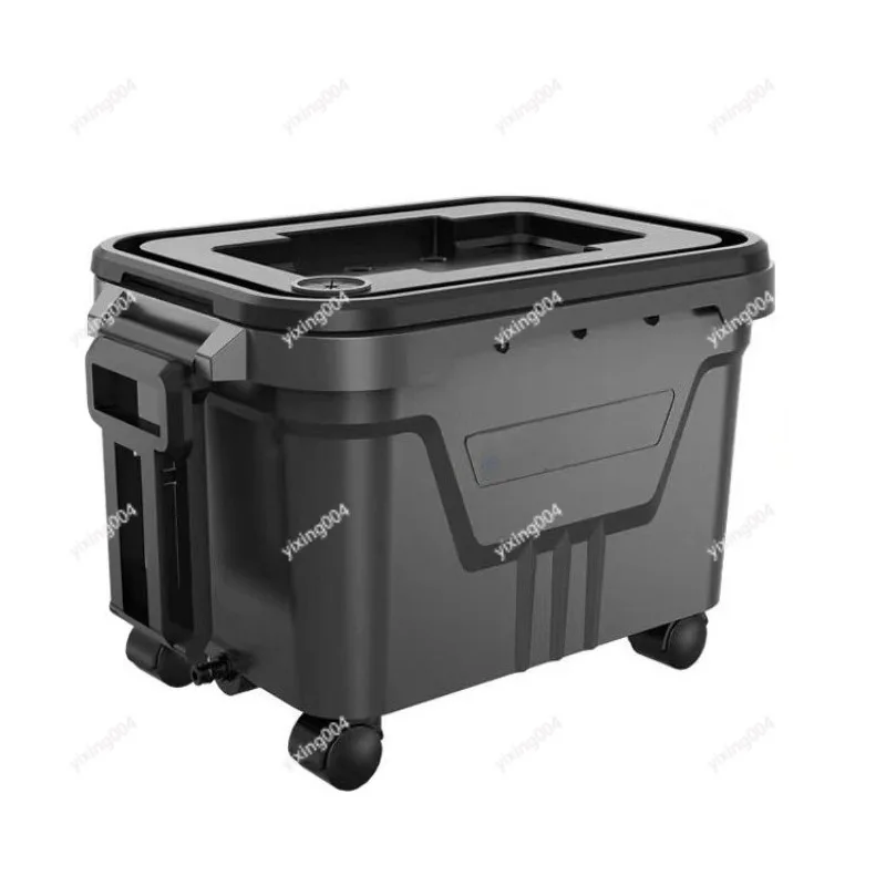 28L Portable Mobile Water Tank with Wheels, 360° Rotatable Car Storage for Car Washer