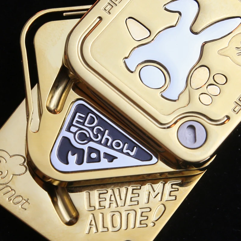 Spinner Magnético de Tres Capas con Diseño de Conejo Enojado, Juguete Antiestrés de Metal para Adultos, Regalo, Juguete EDC para Dedos