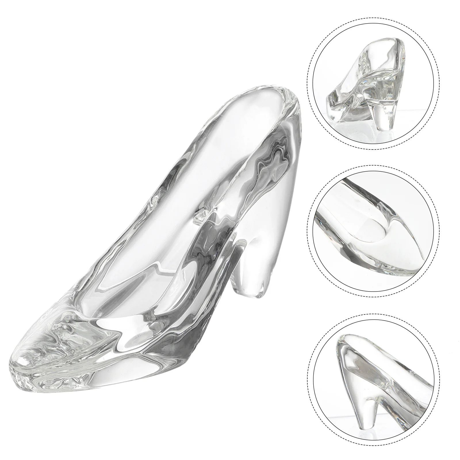 

1Pcs Decorative Crystal Shoe Mini Crystal Heel Ornament for Tabletop Adornment Living Room Bedroom Office Decor Holiday Festival