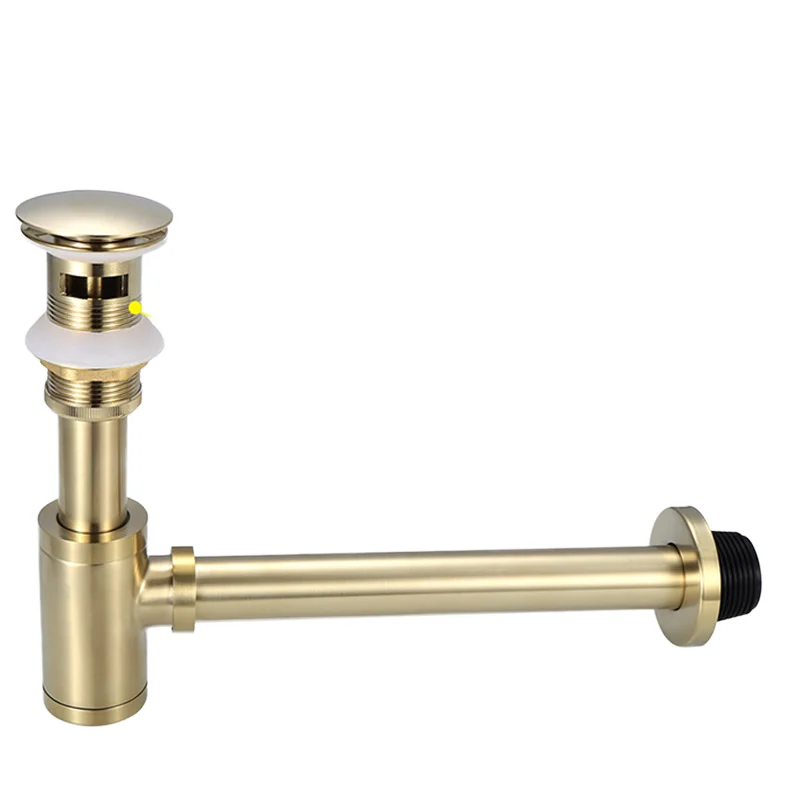 4-Inch Brass Sink Waste Drains Modern Linear Design with Drain Stopper for Bathroom Outdoor Kitchen Factory Hot Sales