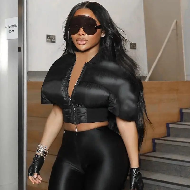 

Женская хлопковая подкладка ort Sve Jaet Faionable осенне-зимняя верхняя одежда Pure Color Ele Sle Independent Station Ne...