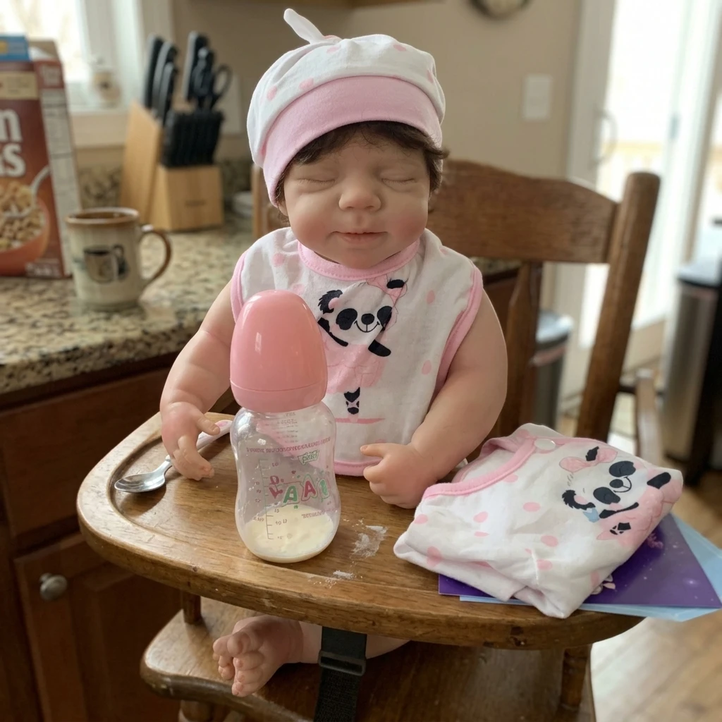 18 Inch Pascale Solid Silicone Reborn Baby Doll Toy Handmade 3D Painted Skin Newborn Doll