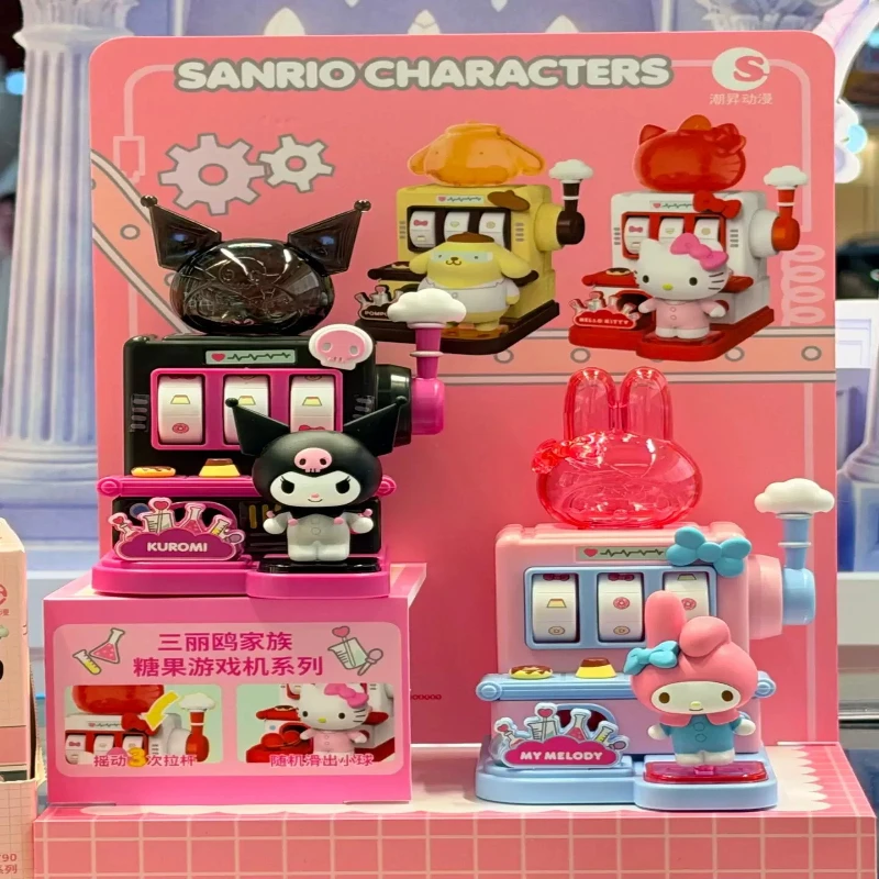 Máquina de Juego de Dulces de Personajes de Sanrio, Serie Hello Kitty, My Melody, Kuromi, Pompompurin, Caja Sorpresa, Lindas Mini Figuras Decorativas, Regalo