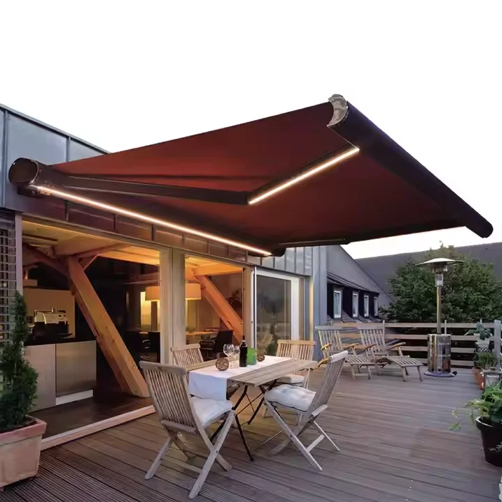 2026 Outdoor Cassette Retractable Awning Pergola Aluminum Awnings Wning Roof Outdoor Canopy Courtyard Rain Protections Sunshadep